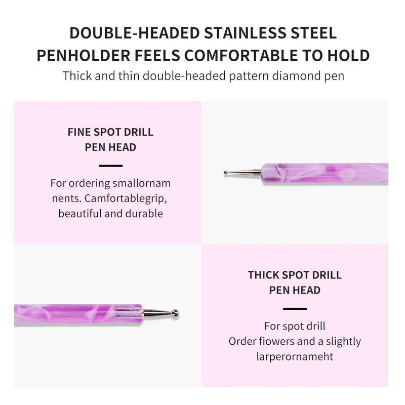 5 pcs nail art dotting pen set, view 6 - MRSLM