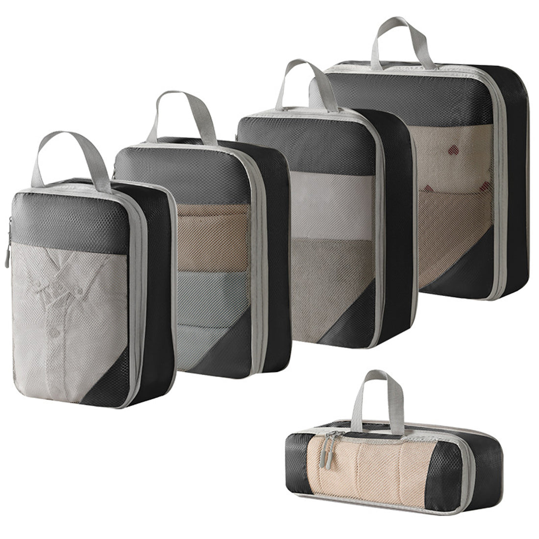 Conjunto de 5 peças para organização de viagem