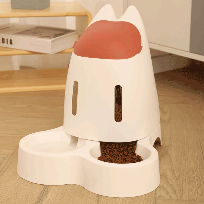 automatic pet feeder and water dispenser, view 5 - MRSLM