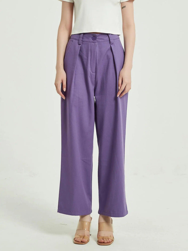 high-waist wide leg trousers, view 2 - MRSLM