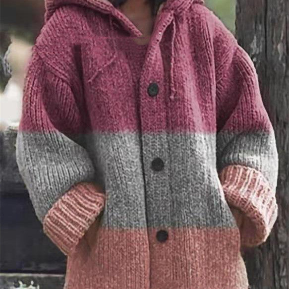Mid-long Autumn And Winter Coat Solid Color Women's Sweater