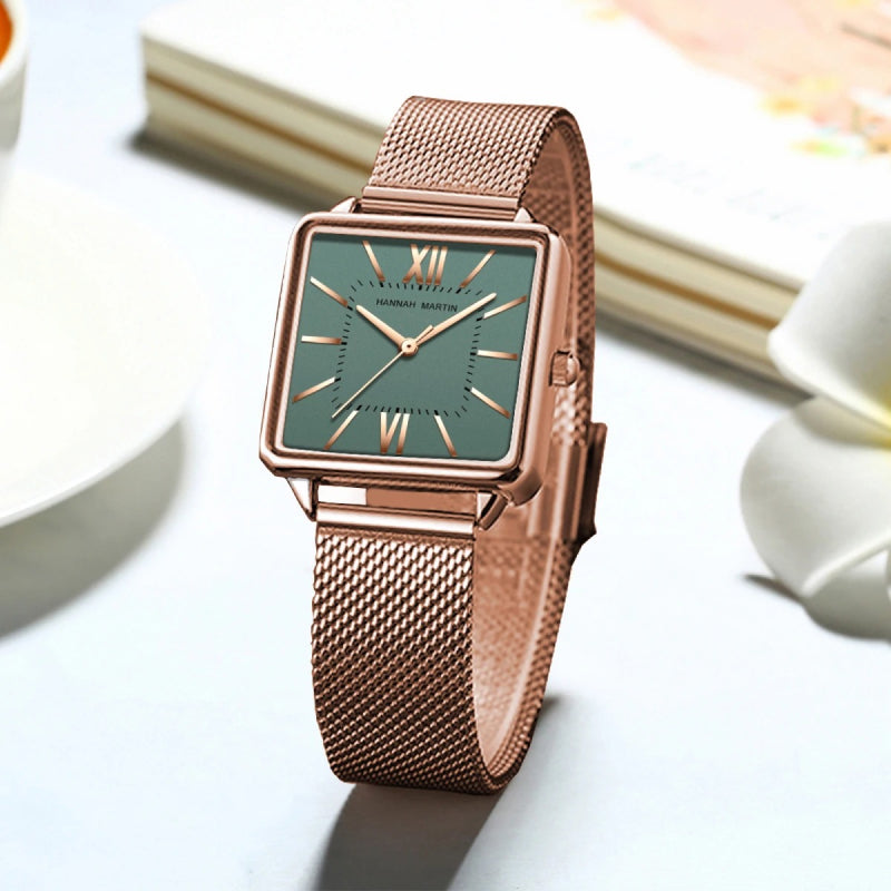 women's square watch with Japan quartz movement, view 8 - MRSLM