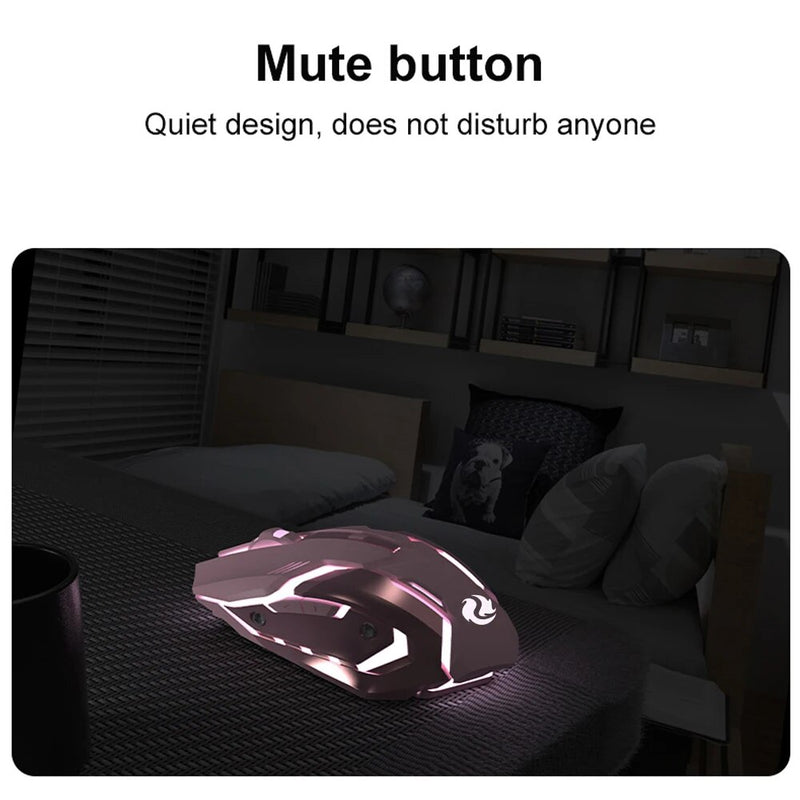 Wiederaufladbare kabellose Gaming-Maus mit LED-Hintergrundbeleuchtung und ergonomischem Design