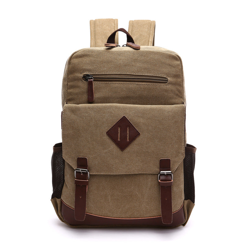 men's canvas laptop backpack, view 5 - MRSLM