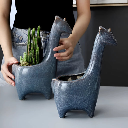giraffe ceramic flower pot - MRSLM