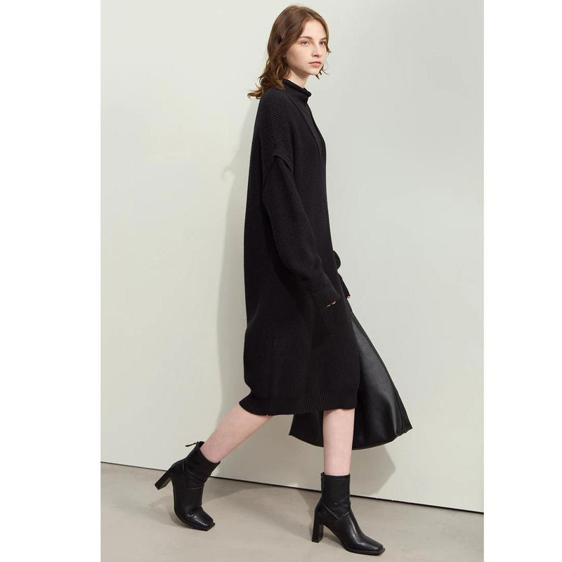women's midi knitted dress, view 5 - MRSLM