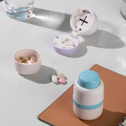 portable 2-in-1 pill box with cutter - MRSLM