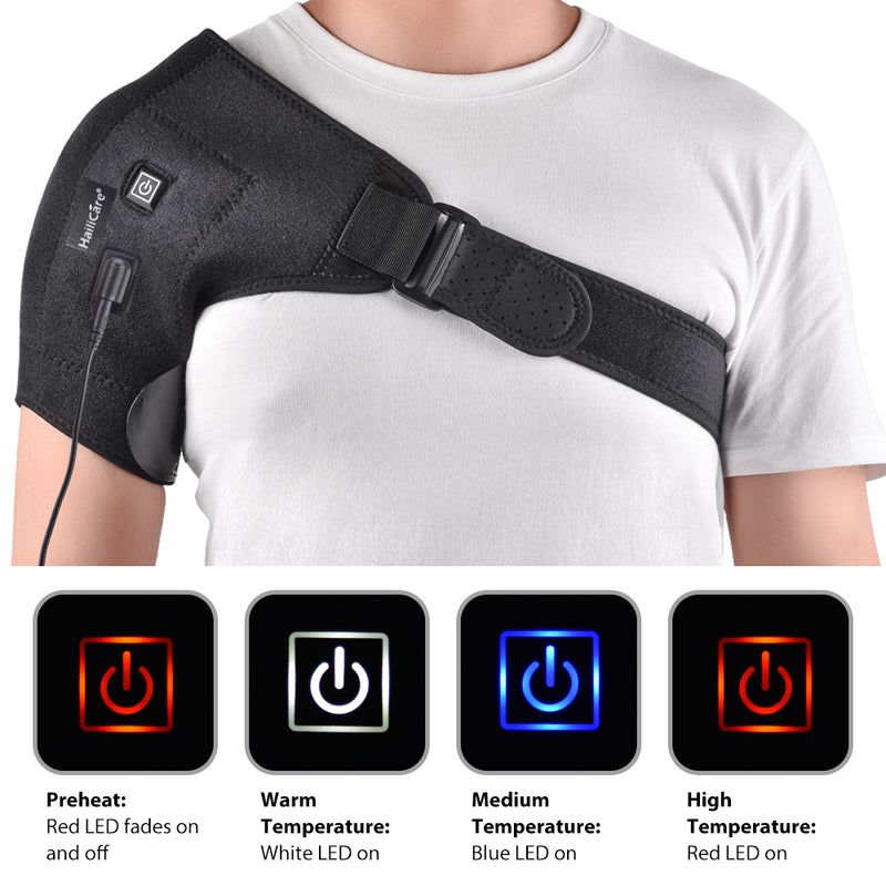 adjustable heated shoulder wrap, view 3 - MRSLM
