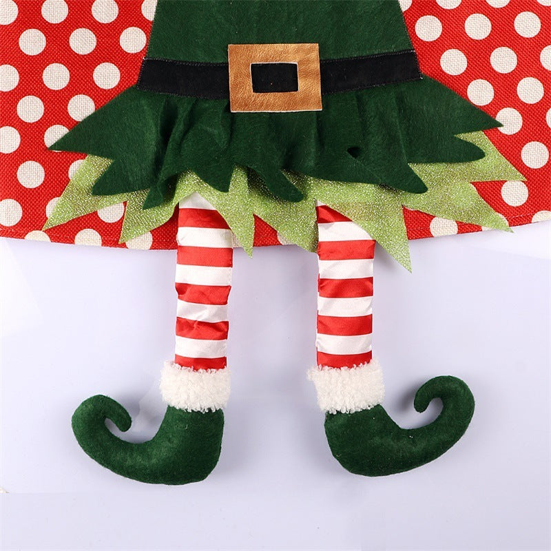 Christmas Red White Polka Dot Tree Skirt