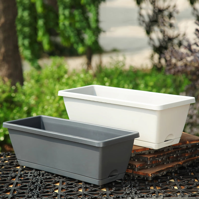 plastic vegetable planter with drain holes, view 9 - MRSLM