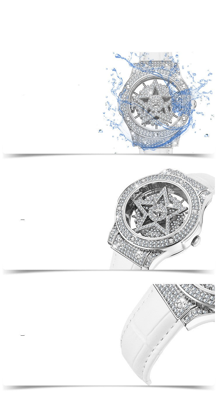 hollow out turning stars watch, view 4 - MRSLM