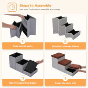 foldable 2-in-1 pet stairs, view 10 - MRSLM