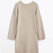 flowy knot design dress, view 6 - MRSLM