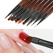 9-piece UV gel nail art brush set, view 7 - MRSLM