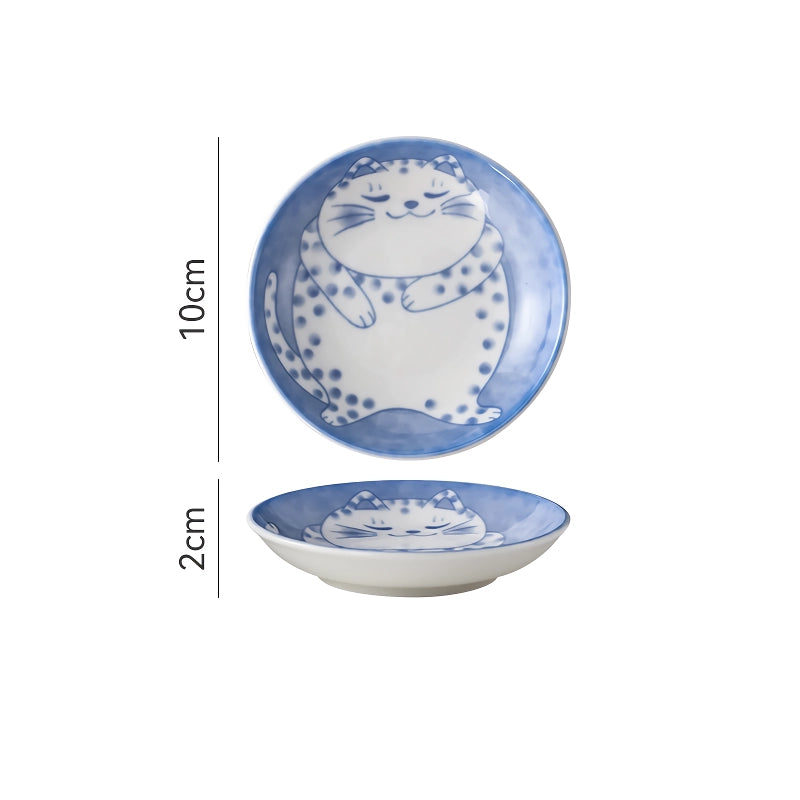 lucky cat ceramic dish, view 11 - MRSLM