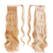 blonde wavy clip-in ponytail extension, view 5 - MRSLM