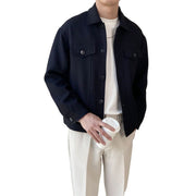 men's single-breasted short lapel coat, view 4 - MRSLM