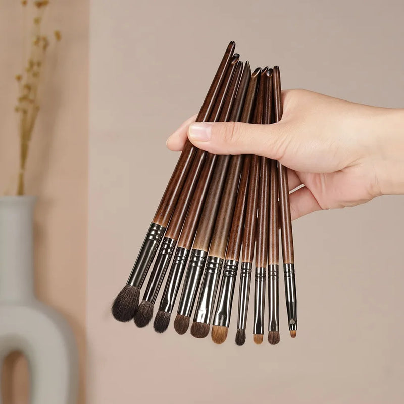 Conjunto de 10 pincéis profissionais para sombra e delineador