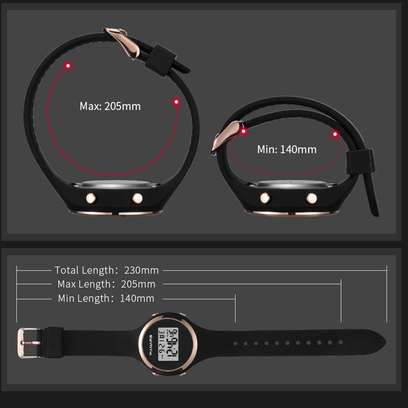 women's waterproof digital sports watch, view 9 - MRSLM