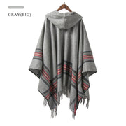 handmade wool maxi cloak with lace-up front, view 2 - MRSLM