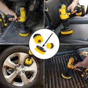 4-piece electric drill brush set with extension pole, view 4 - MRSLM