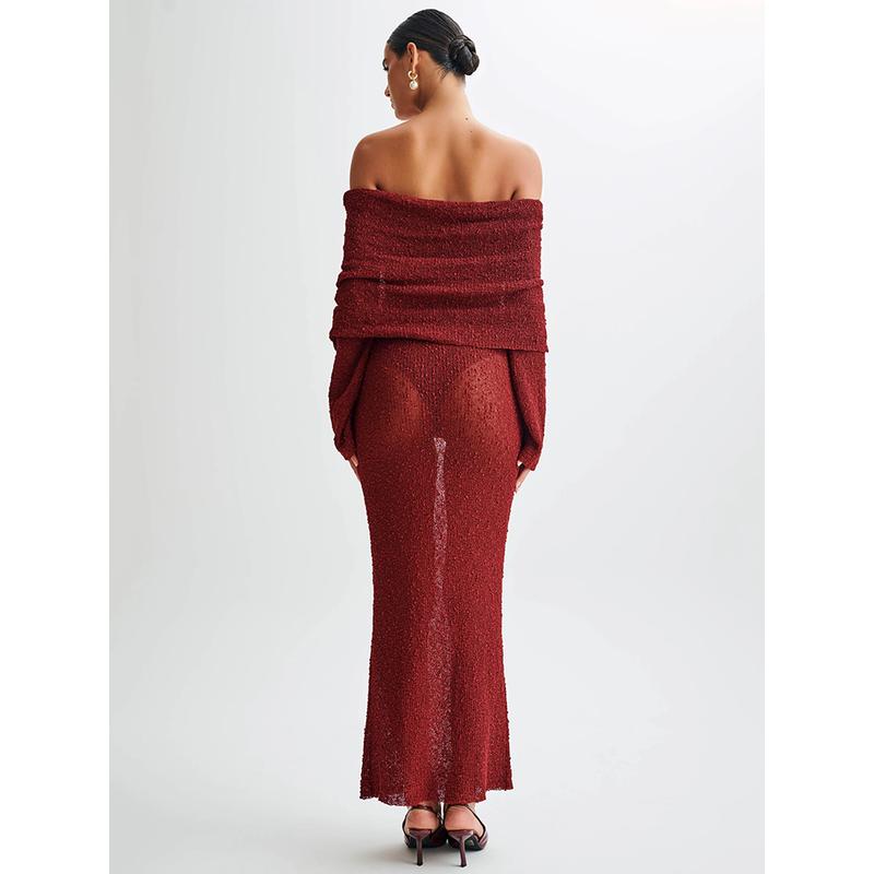 strapless hollow out maxi dress, view 19 - MRSLM