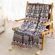 bohemian knitted throw blanket, view 6 - MRSLM