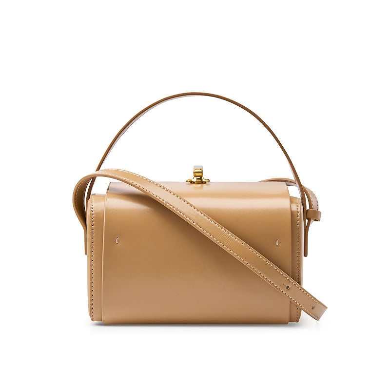 Small square leather shoulder bag, view 5 - MRSLM
