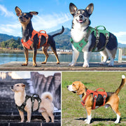 reflective nylon dog harness with handle, view 9 - MRSLM