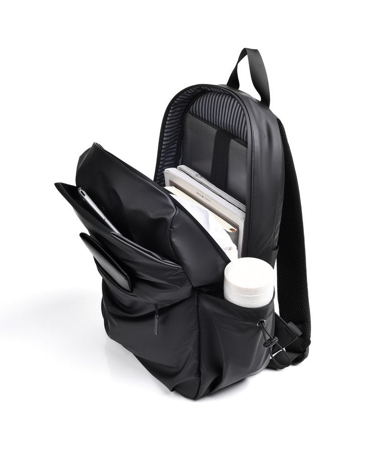 Men's PU leather business backpack, view 5 - MRSLM