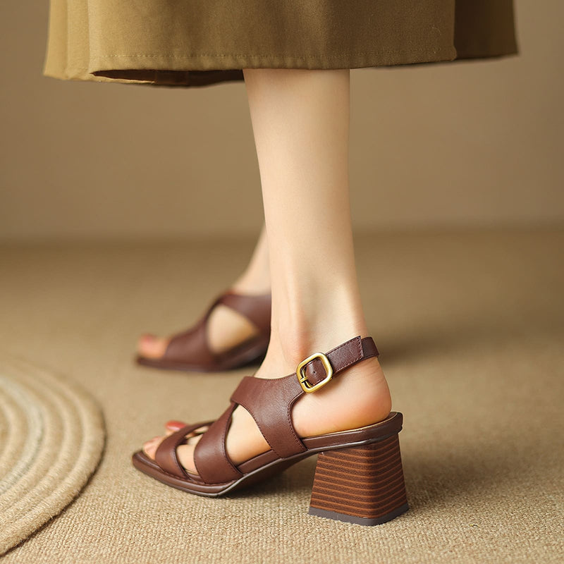 leather gladiator sandals, view 7 - MRSLM