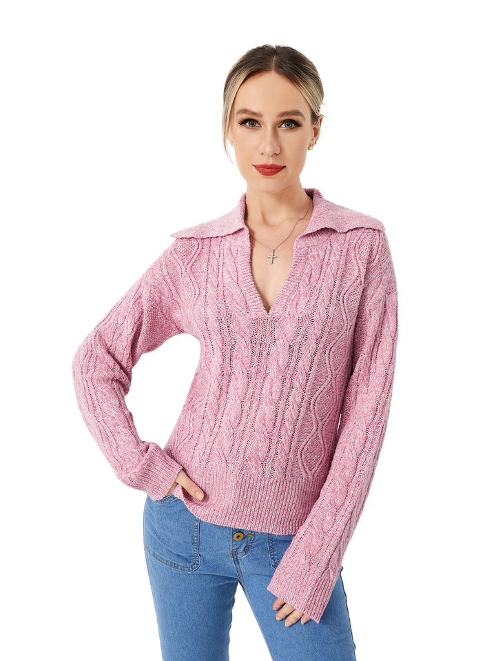 Women's Warm Casual Lapel Sweater