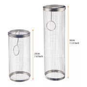Stainless steel rolling BBQ basket, view 9 - MRSLM