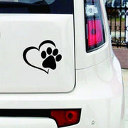 heart and paw print car sticker, view 2 - MRSLM