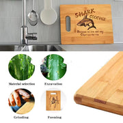 rectangular oak cooked food board, view 4 - MRSLM