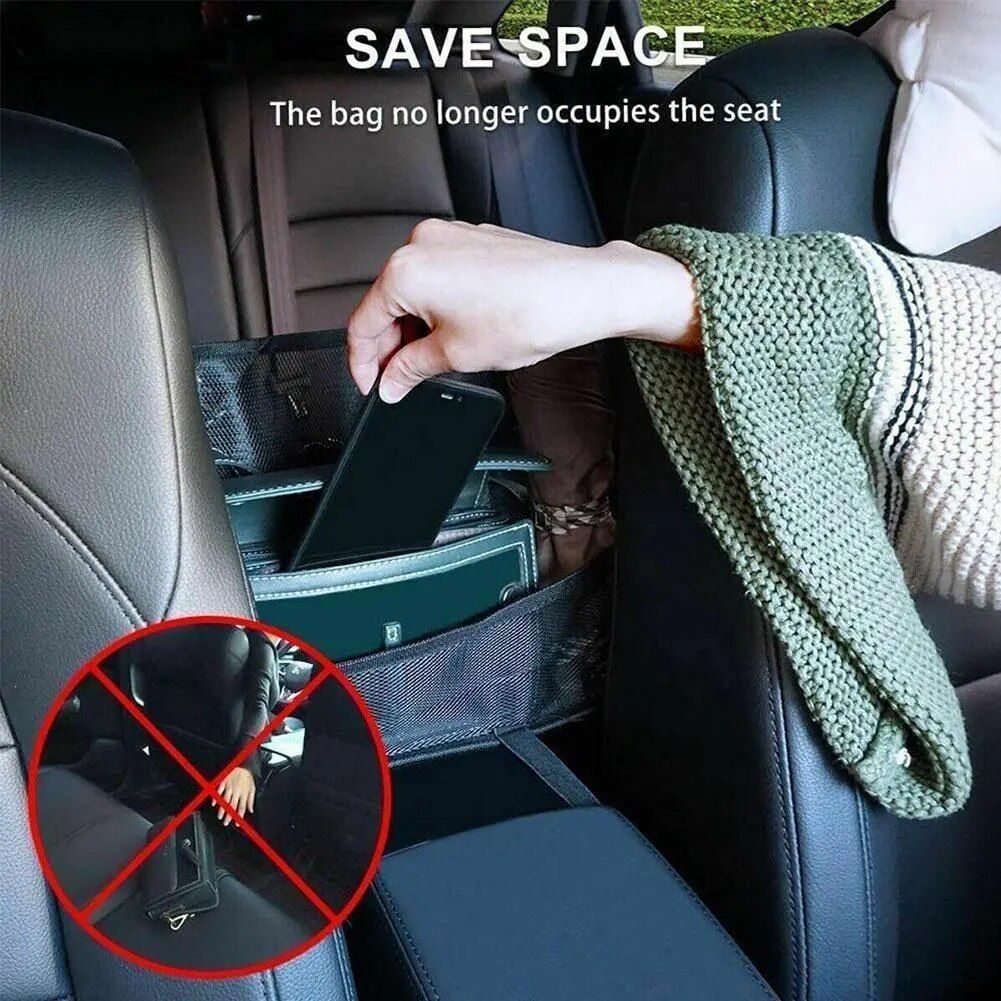 Large-Capacity Car Seat Mesh Organizer with Pet Barrier