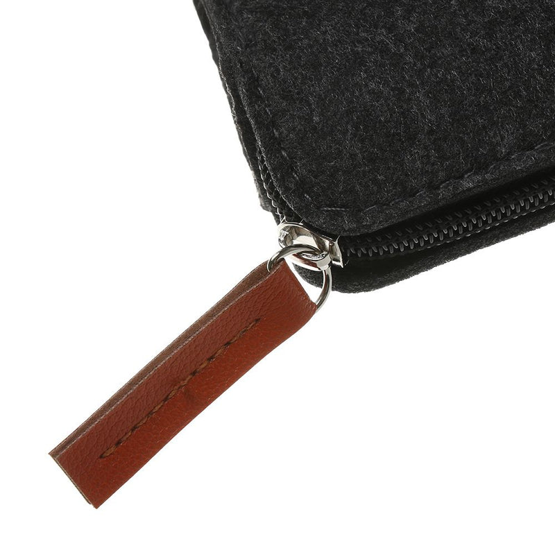 wool felt zipper glasses case, view 9 - MRSLM