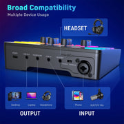 4-channel RGB gaming audio mixer, view 7 - MRSLM