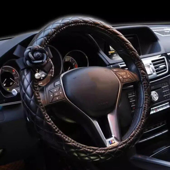 Camellia Car Steering Wheel Cover
