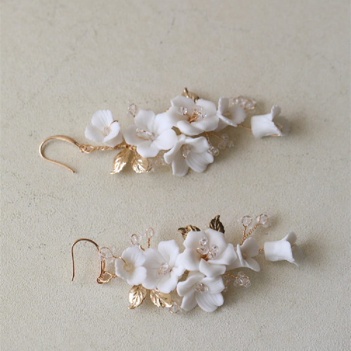 Women's Ceramic Flower Earrings