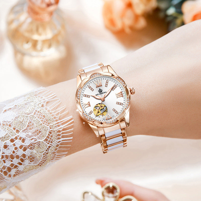 women's automatic mechanical luminous watch, view 8 - MRSLM