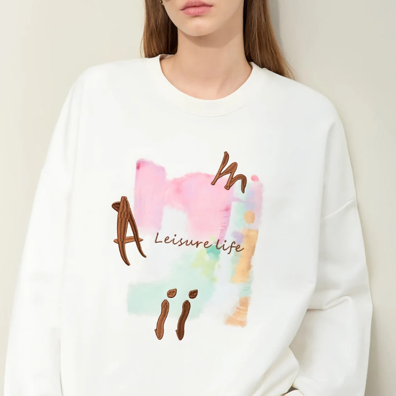Women's college style sweatshirt, view 2 - MRSLM