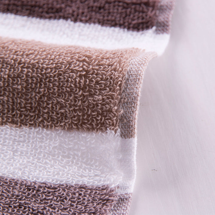 Luxurious Cotton Striped Bath and Face Towel