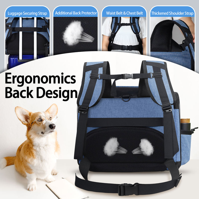 Pet backpack carrier, view 3 - MRSLM