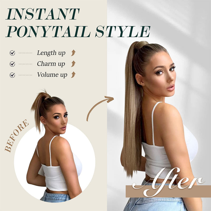 24-inch straight ponytail hair extension, view 19 - MRSLM