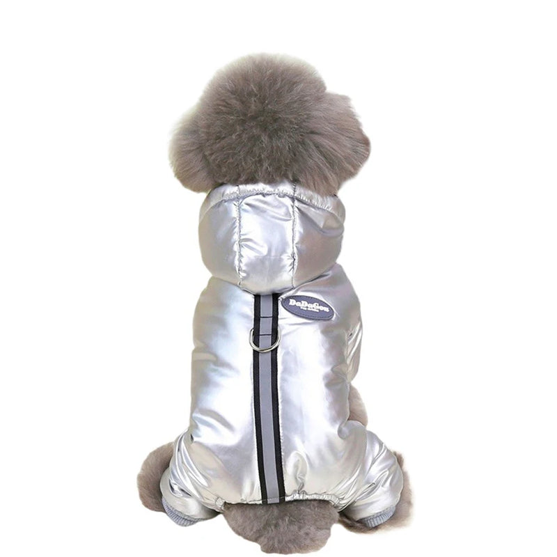 Macacão impermeável acolchoado para cães 