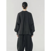 retro linen oversized shirt, view 3 - MRSLM