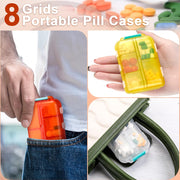 portable 10-grid travel pill organizer, view 10 - MRSLM