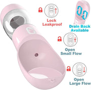 portable pet water bottle with food bowl, view 7 - MRSLM