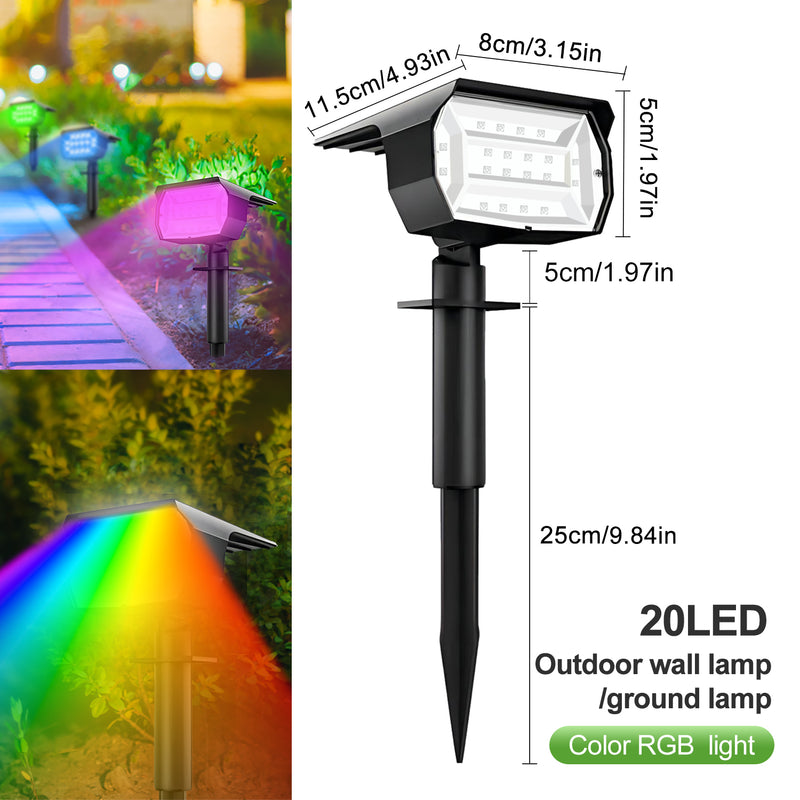 outdoor solar landscape spotlights, view 2 - MRSLM